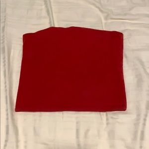 Red tube top